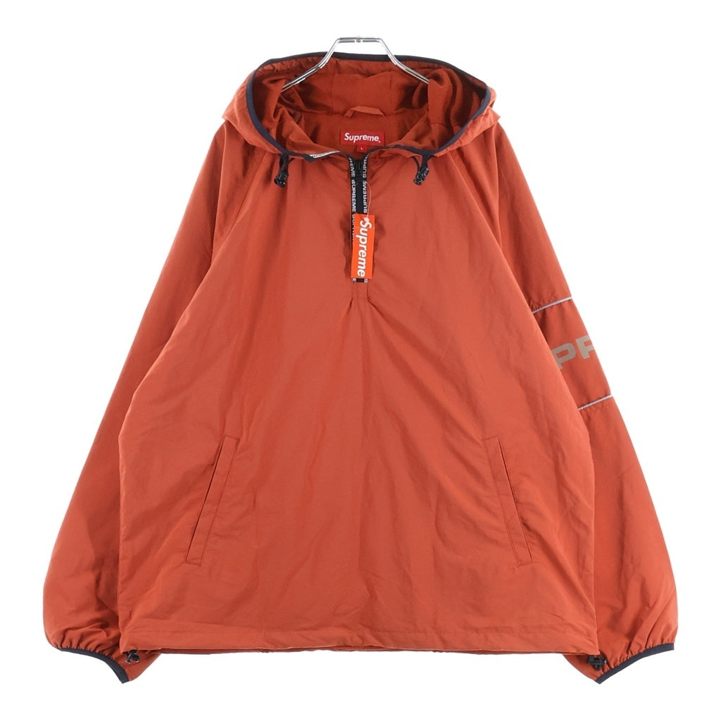 SUPREME(シュプリーム) 19SS Nylon Ripstop Hooded Pullover アームロゴプリント ナイロン リップストップ フーデッド プルオーバーパーカー ジャケット レッド