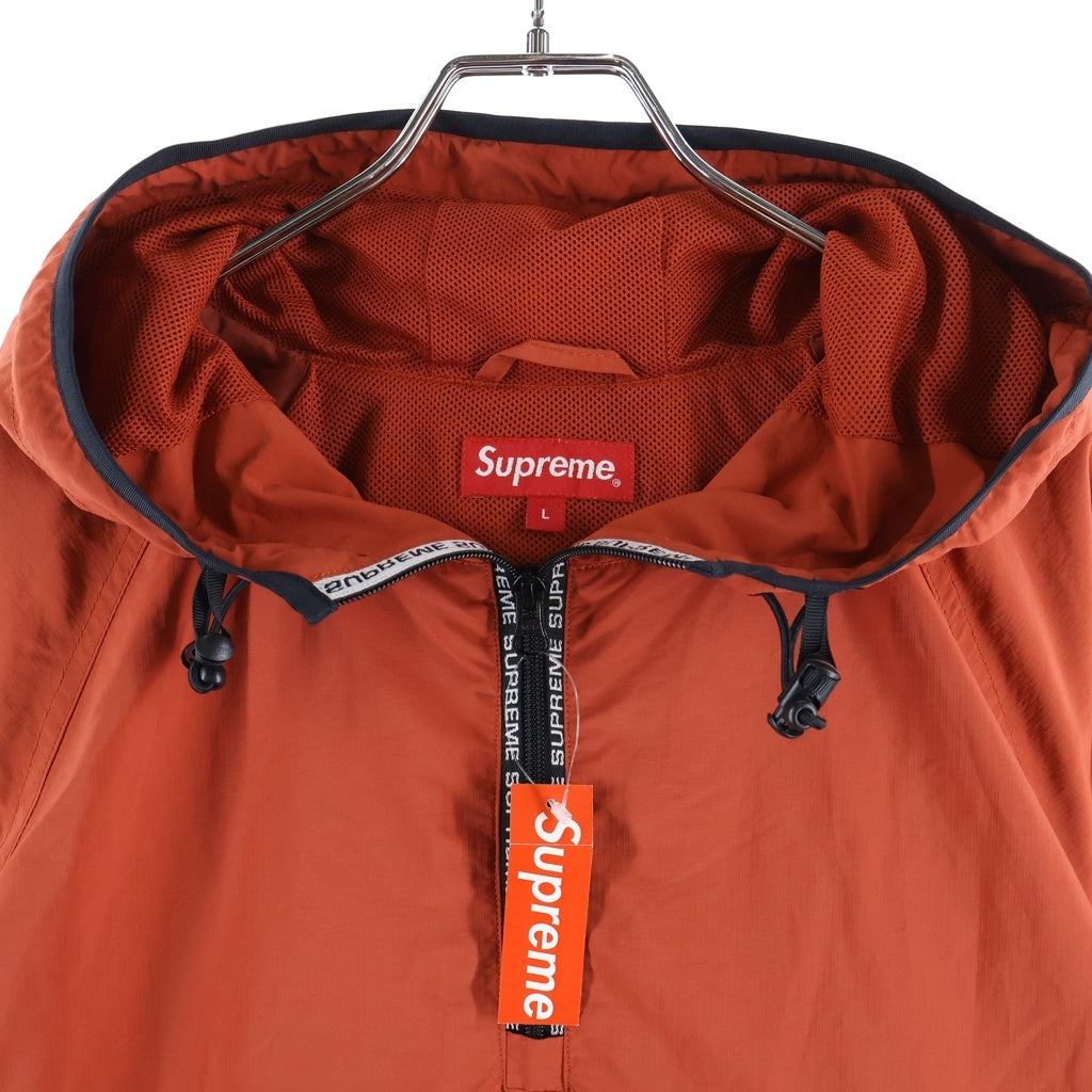 SUPREME(シュプリーム) 19SS Nylon Ripstop Hooded Pullover アームロゴプリント ナイロン リップストップ フーデッド プルオーバーパーカー ジャケット レッド