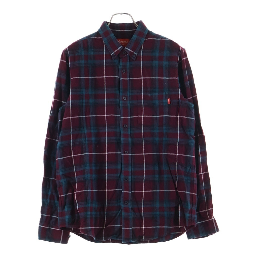 SUPREME(シュプリーム) 16AW Tartan Plaid Flannel Shirt タータンプレイド フランネルチェック長袖シャツ ボルドー