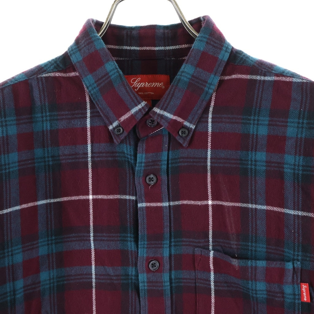 SUPREME(シュプリーム) 16AW Tartan Plaid Flannel Shirt タータンプレイド フランネルチェック長袖シャツ ボルドー