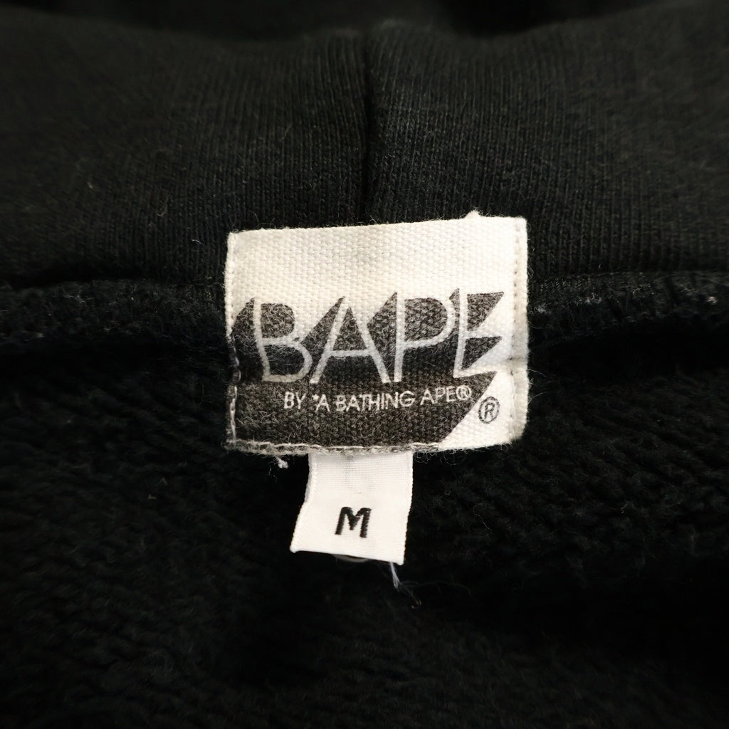 BAPE BY A BATHING APE(ベイプ ア ベイシング エイプ) ノルディック柄 初期タグ ジップアップスウェットパーカー フーディー ブラック