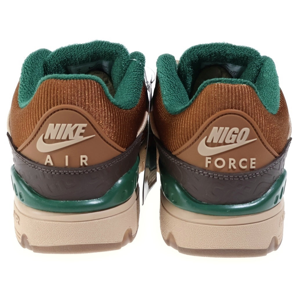 NIKE(ナイキ) ×NIGO AIR FORCE LOW SP ニゴ エアフォース 3 ローカットスニーカー ブラウン/グリーン US8/26cm HQ0260-201