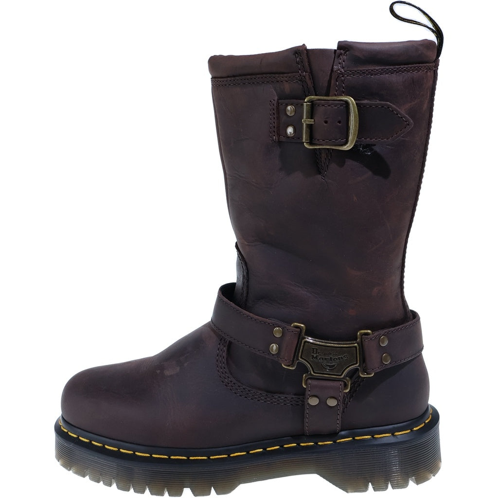 Dr.Martens(ドクターマーチン) ANISTONE HI アニストン ハイ レザー バイカーブーツ ブラウン 31901201
