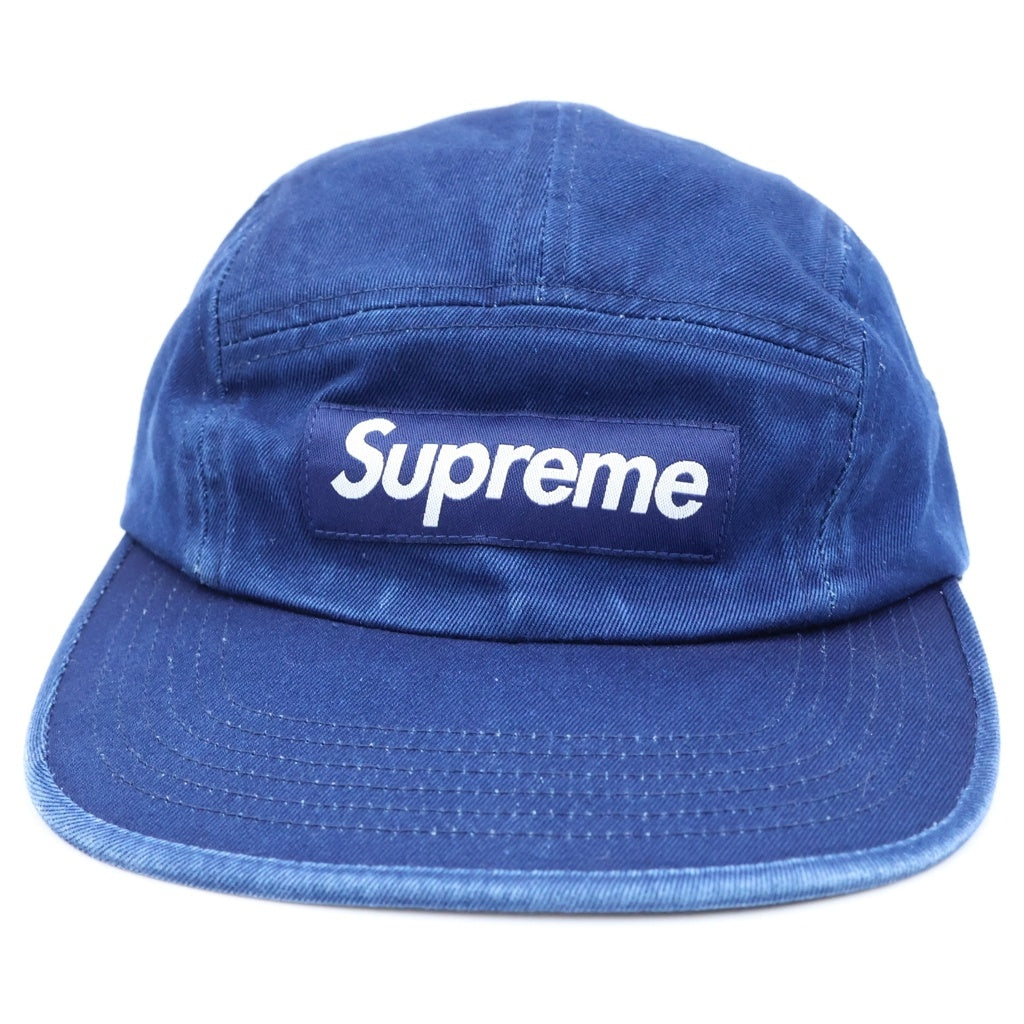 SUPREME(シュプリーム) 25SS Washed Chino Twill Camp Cap ウォッシュドチノツイル ボックスロゴ キャンプキャップ 帽子 ネイビー