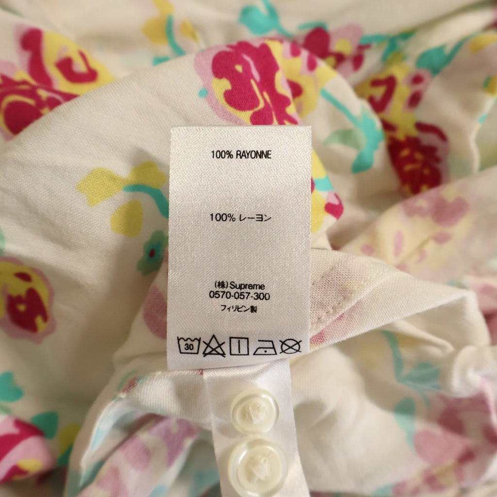 SUPREME(シュプリーム) 20SS Floral Rayon S/S Shirt フローラル レーヨン 半袖 オープンカラーシャツ ホワイト