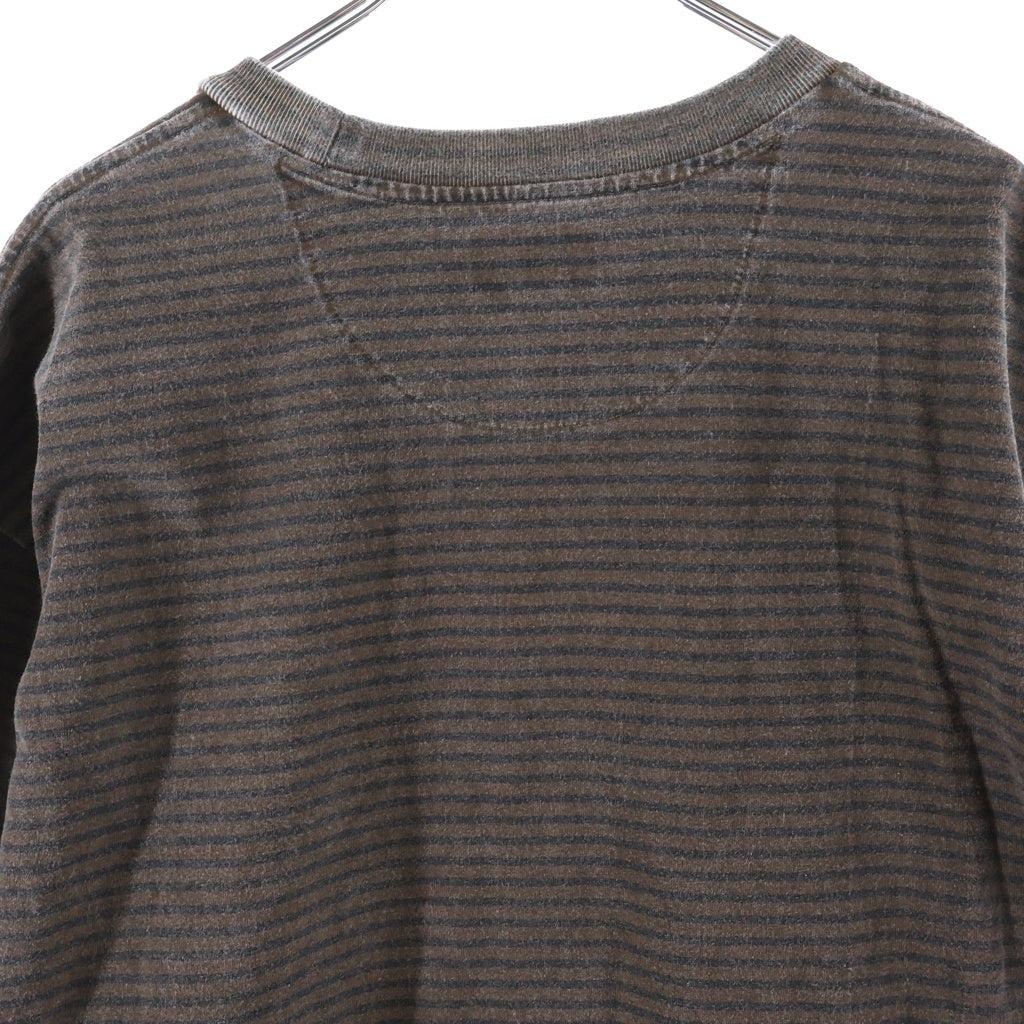 SUPREME(シュプリーム) 20AW Micro Stripe L/S Top マイクロ ストライプ クルーネック長袖Tシャツ カットソー ブラウン