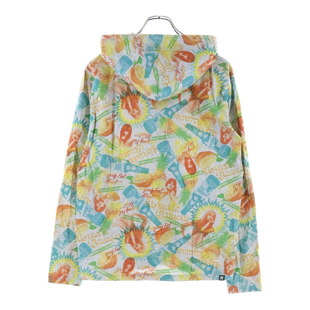 HYSTERIC GLAMOUR(ヒステリックグラマー) 総柄 コットン ジップアップスウェットパーカー フーディー マルチカラー 0252CF03