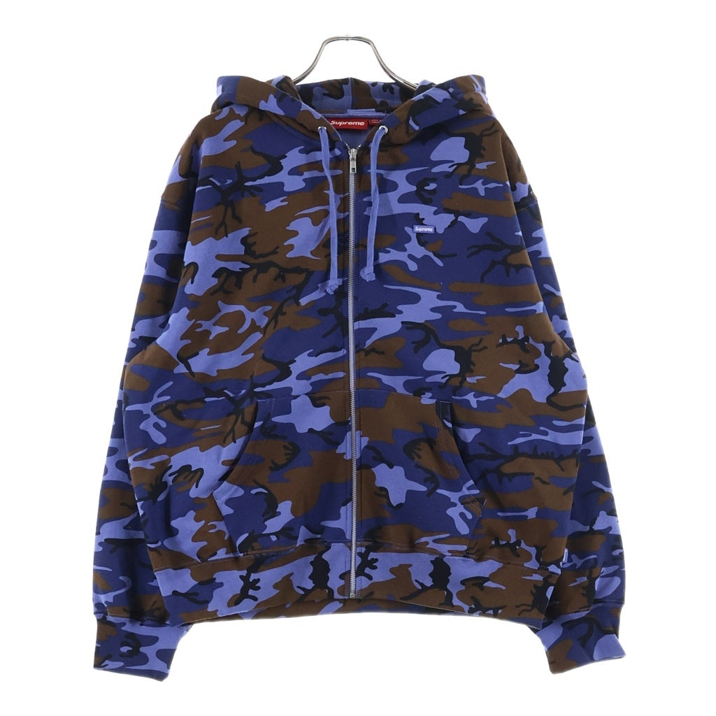 SUPREME(シュプリーム) 25SS Small Box Zip Up Hooded Sweatshirt カモ柄 スモールボックスロゴ ジップアップフーデッドスウェットシャツ パーカー ブルー