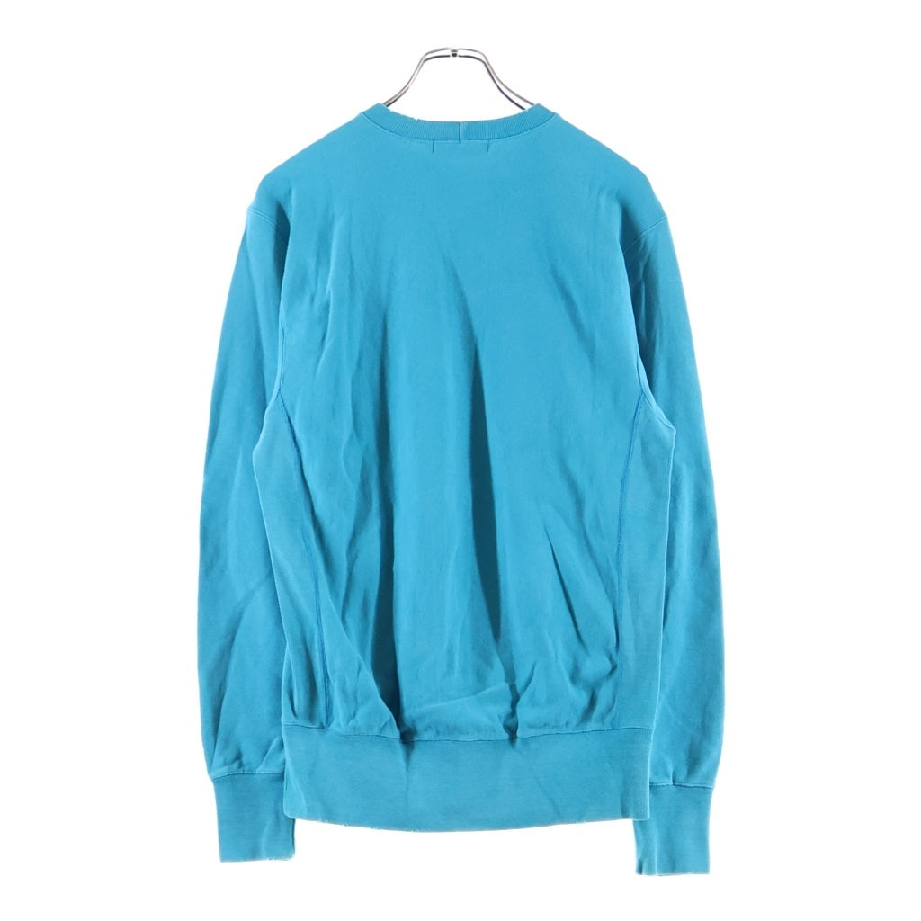 HYSTERIC GLAMOUR(ヒステリックグラマー) ダメージ加工 ガールプリント クルーネックスウェットトレーナー ブルー 0243CS03