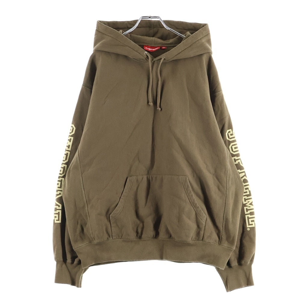 SUPREME(シュプリーム) 24AW Collegiate Sleeve Hooded Sweatshirt コレクティブスリーブ フーデッドスウェットシャツ プルオーバーパーカー ブラウン