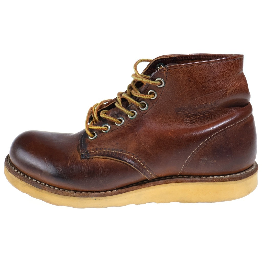 RED WING(レッド ウイング) 6inch CLASSIC ROUND BOOTS クラシック ラウンド レザー 7ホール ミッドカットブーツ ブラウン 9111