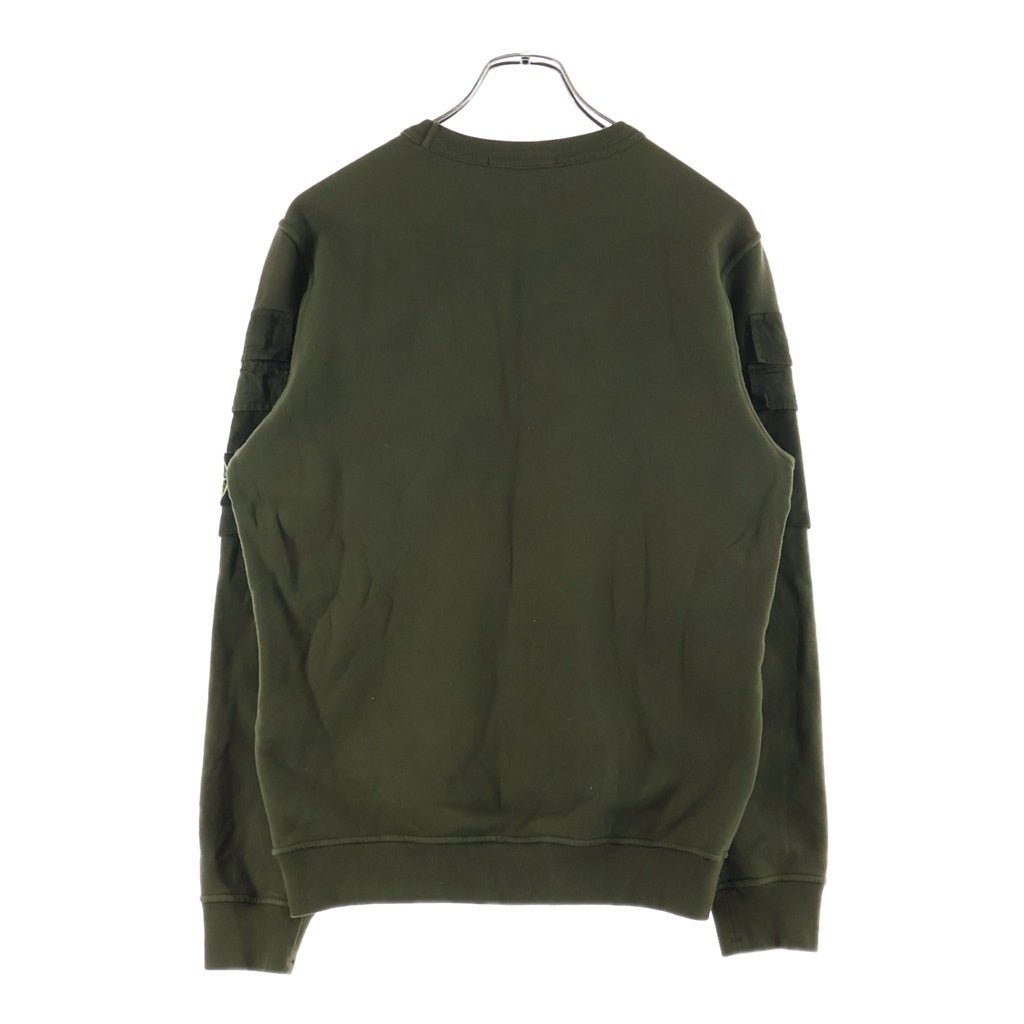 STONE ISLAND(ストーンアイランド) SHOULDER POCKET CREWNECK SWEATSHIRT ダブルポケット コンパスロゴワッペン クルーネックスウェット トレーナー カーキ 791560577