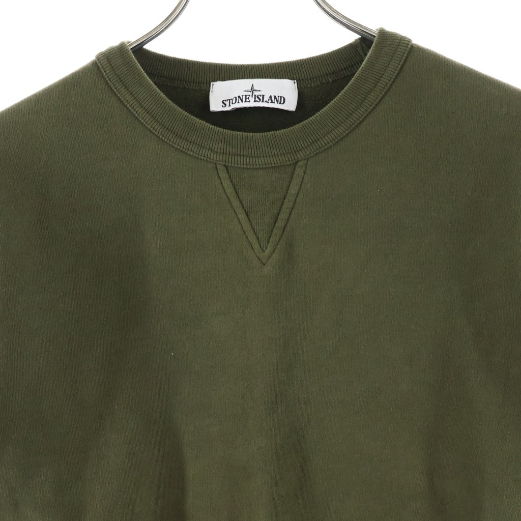 STONE ISLAND(ストーンアイランド) SHOULDER POCKET CREWNECK SWEATSHIRT ダブルポケット コンパスロゴワッペン クルーネックスウェット トレーナー カーキ 791560577