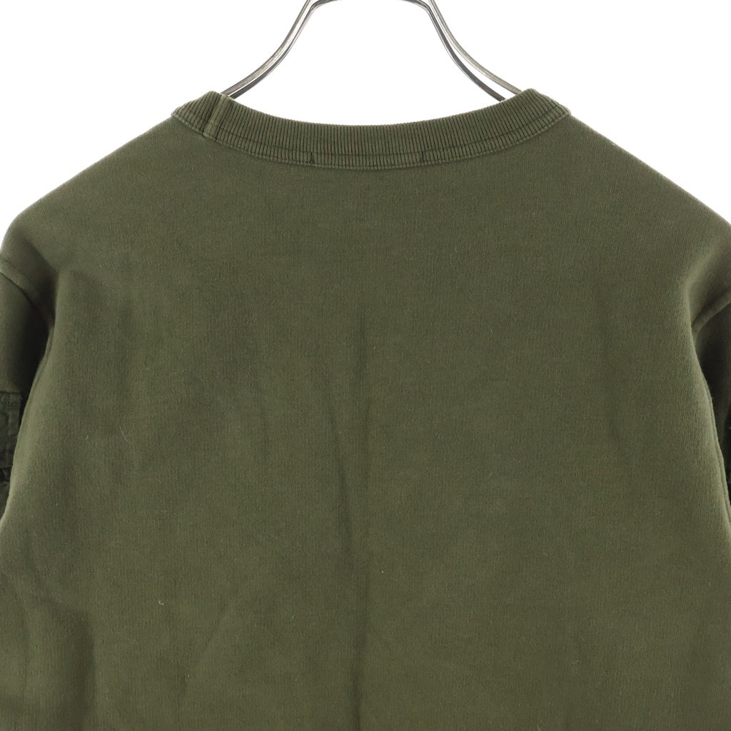 STONE ISLAND(ストーンアイランド) SHOULDER POCKET CREWNECK SWEATSHIRT ダブルポケット コンパスロゴワッペン クルーネックスウェット トレーナー カーキ 791560577