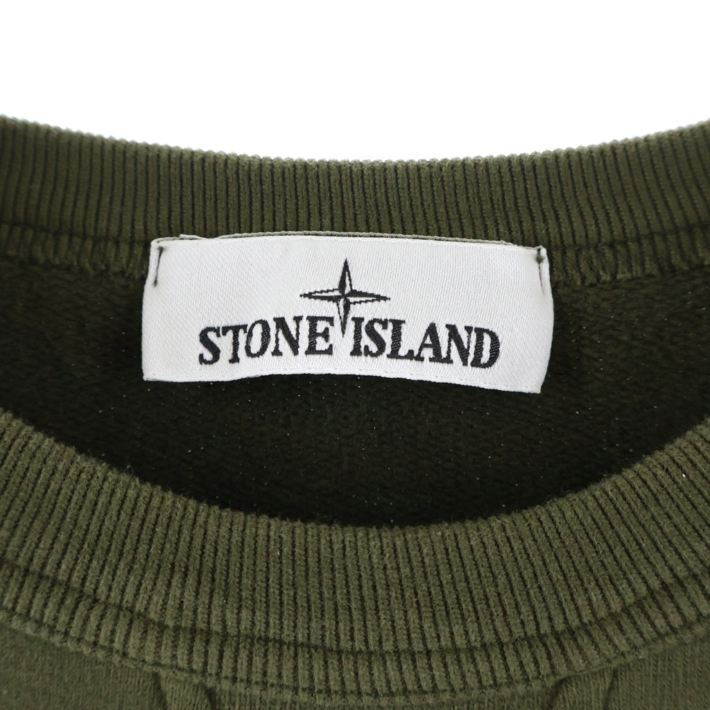 STONE ISLAND(ストーンアイランド) SHOULDER POCKET CREWNECK SWEATSHIRT ダブルポケット コンパスロゴワッペン クルーネックスウェット トレーナー カーキ 791560577