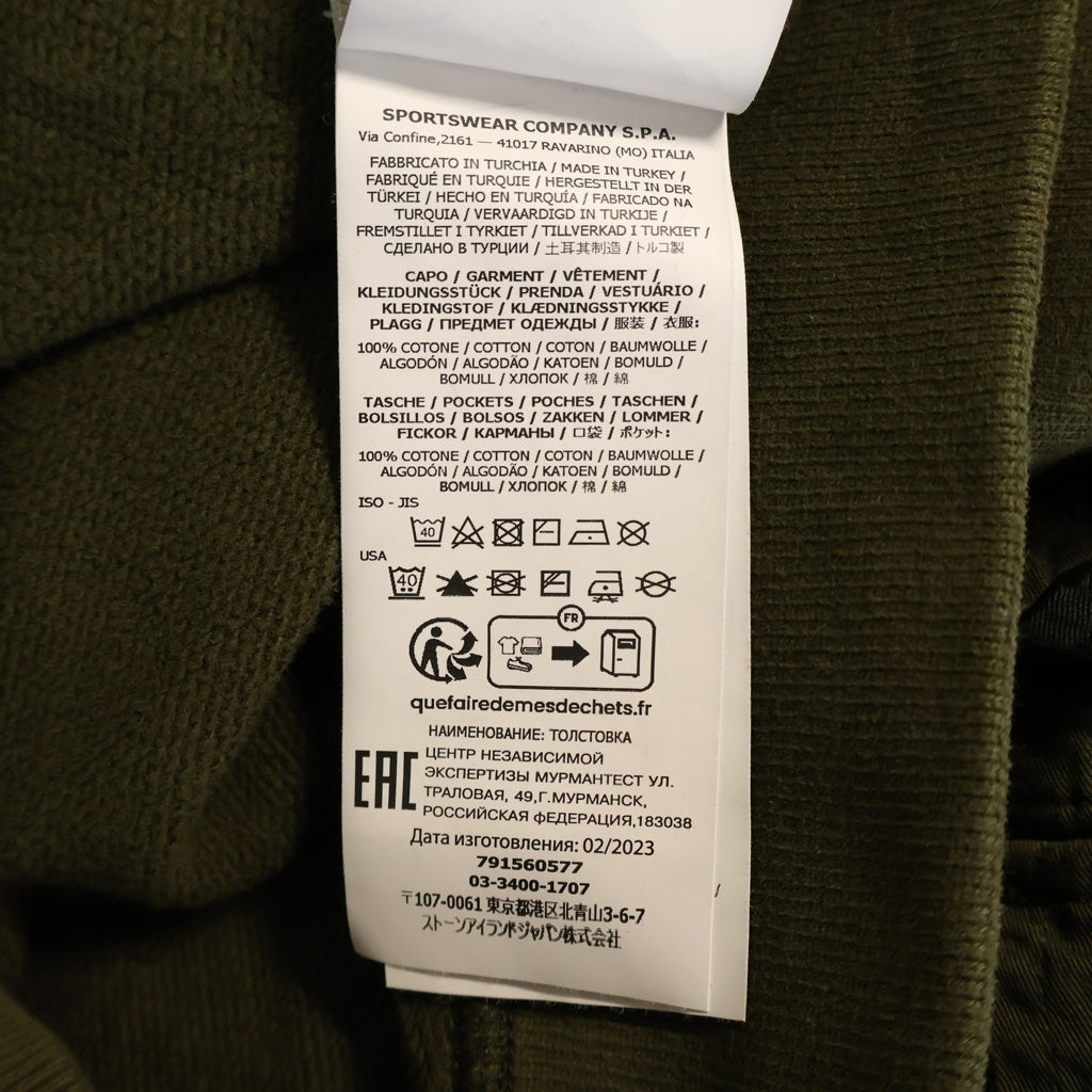 STONE ISLAND(ストーンアイランド) SHOULDER POCKET CREWNECK SWEATSHIRT ダブルポケット コンパスロゴワッペン クルーネックスウェット トレーナー カーキ 791560577