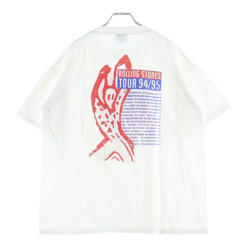 VINTAGE(ヴィンテージ) 90S VINTAGE THE ROLLING STONES VOODOO LOUNGE TOUR 94/95 TEE ヴィンテージ USA製 ブロッカム カナダフラッグ リップ&タン クルーネックTシャツ 半袖 カットソー ホワイト