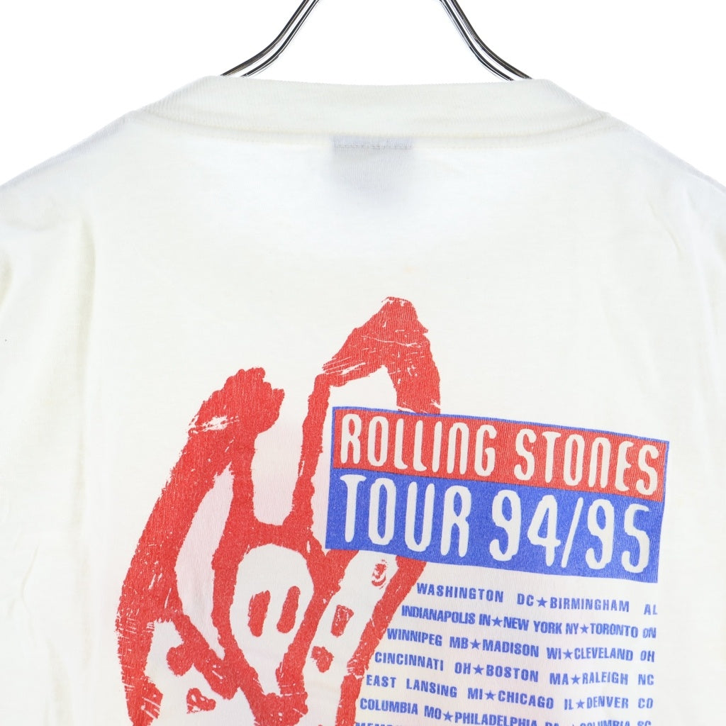VINTAGE(ヴィンテージ) 90S VINTAGE THE ROLLING STONES VOODOO LOUNGE TOUR 94/95 TEE ヴィンテージ USA製 ブロッカム カナダフラッグ リップ&タン クルーネックTシャツ 半袖 カットソー ホワイト