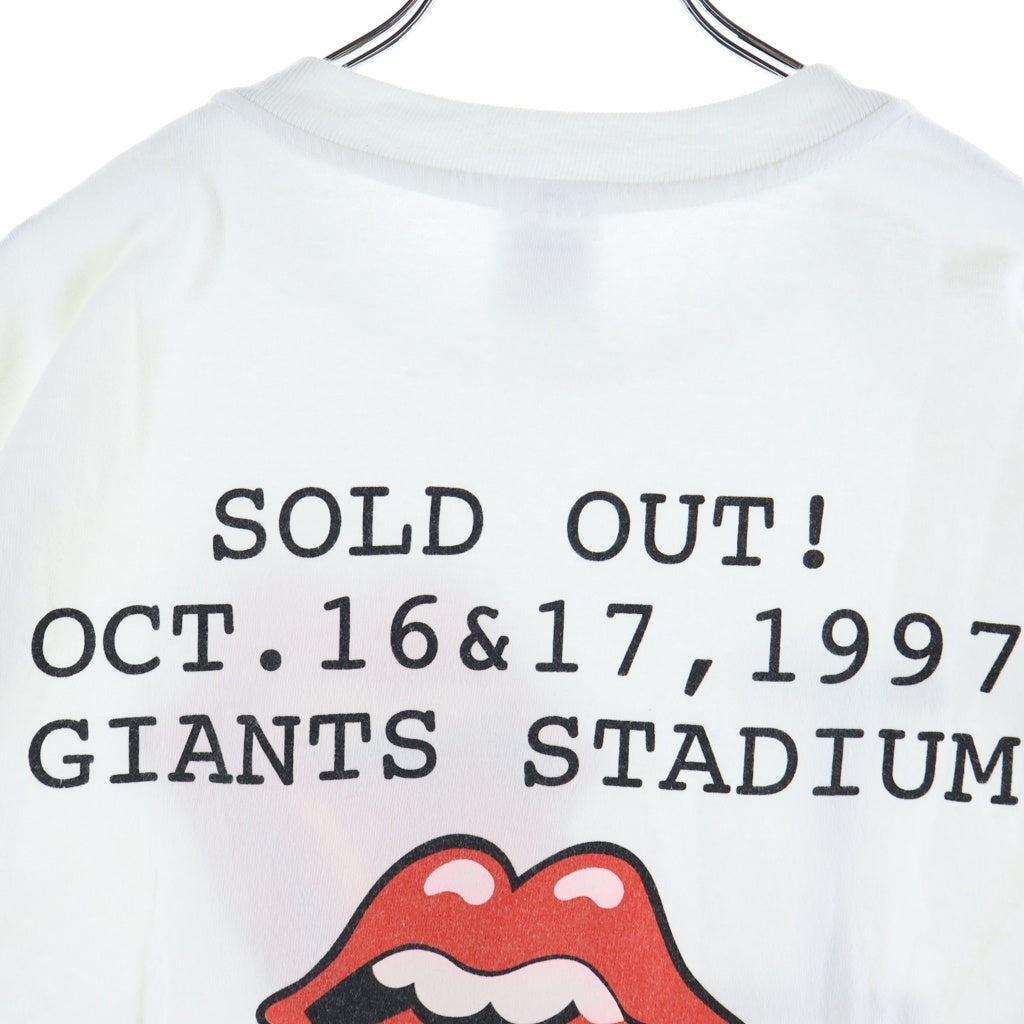VINTAGE(ヴィンテージ) 90S VINTAGE THE ROLLING STONES 1997 GIANTS STUDIUM ANVILボディ ヴィンテージ ローリングストーンズ ジャイアンツスタジアム 両面プリント クルーネック半袖Tシャツ