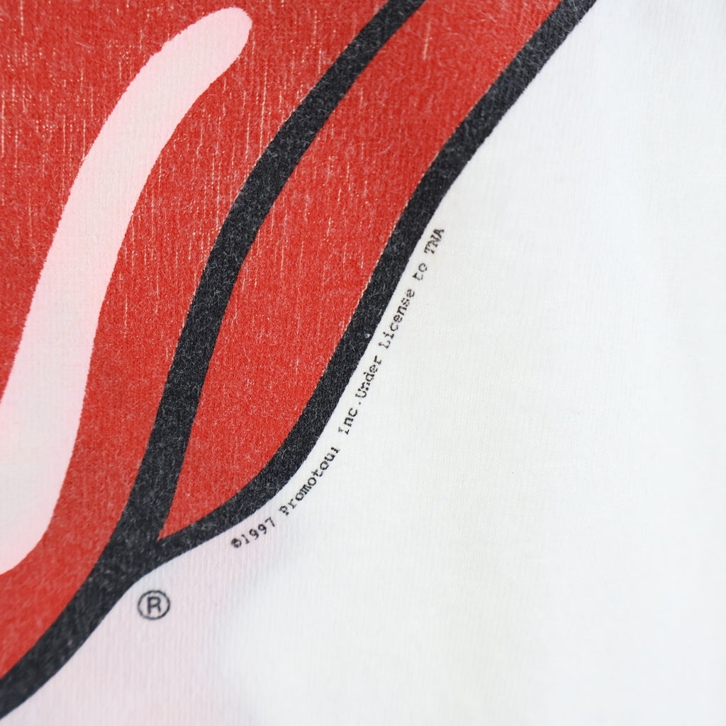 VINTAGE(ヴィンテージ) 90S VINTAGE THE ROLLING STONES 1997 GIANTS STUDIUM ANVILボディ ヴィンテージ ローリングストーンズ ジャイアンツスタジアム 両面プリント クルーネック半袖Tシャツ