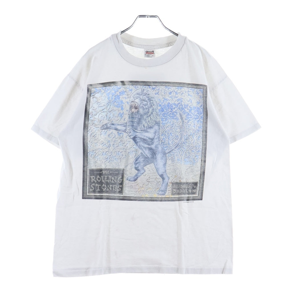 VINTAGE(ヴィンテージ) 90S VINTAGE THE ROLLING STONES Bridjes to Babylon World Tour ヴィンテージ ローリングストーンズ 両面プリント クルーネックTシャツ 半袖 カットソー ホワイト