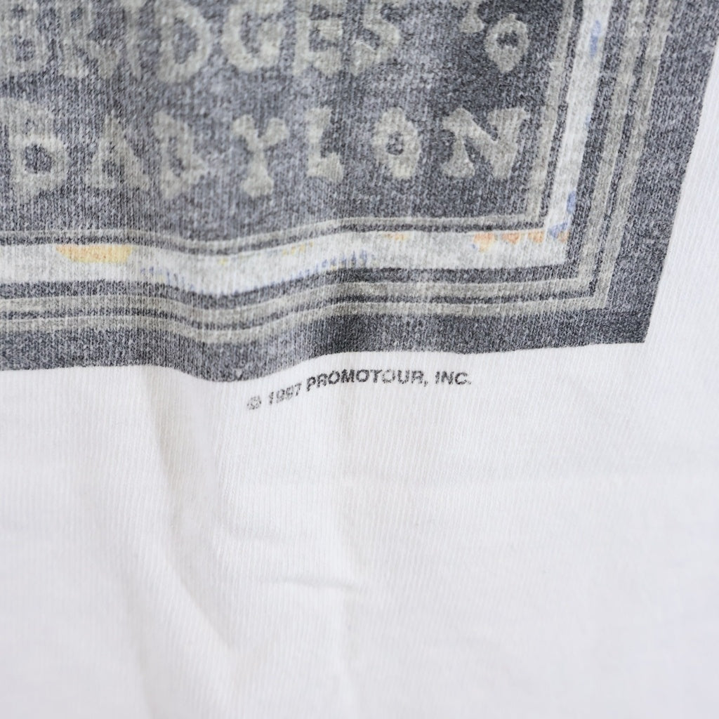 VINTAGE(ヴィンテージ) 90S VINTAGE THE ROLLING STONES Bridjes to Babylon World Tour ヴィンテージ ローリングストーンズ 両面プリント クルーネックTシャツ 半袖 カットソー ホワイト