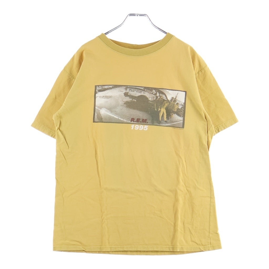 VINTAGE(ヴィンテージ) 90S VINTAGE R.E.M. TOUR 1995 TEE ヴィンテージ アールイーエム 両面プリント ツアー クルーネックTシャツ 半袖 カットソー イエロー