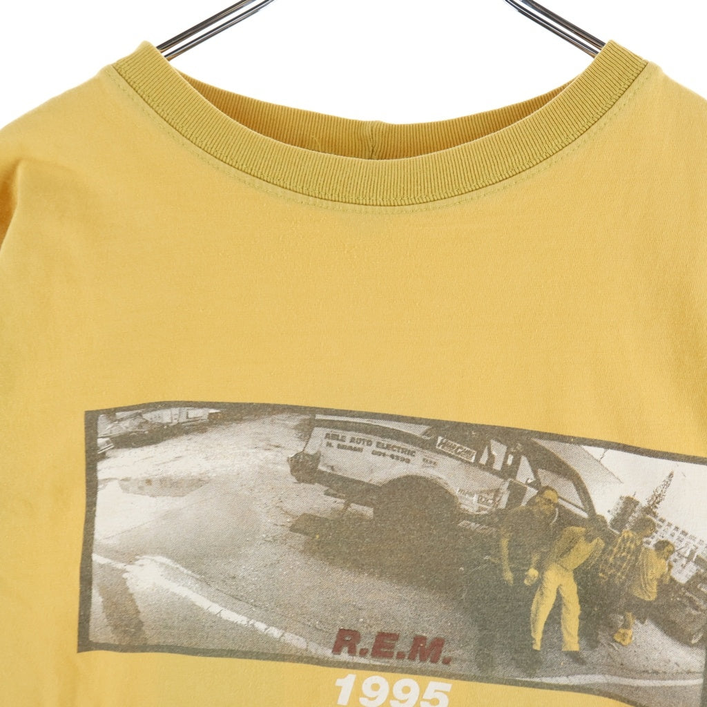 VINTAGE(ヴィンテージ) 90S VINTAGE R.E.M. TOUR 1995 TEE ヴィンテージ アールイーエム 両面プリント ツアー クルーネックTシャツ 半袖 カットソー イエロー