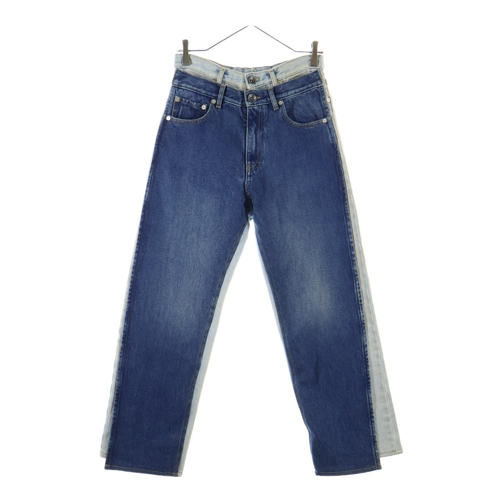 Maison Margiela(メゾンマルジェラ) 15SS SPLICING DENIM PANT スプライシング ドッキング デニム ストレートパンツ インディゴ S51LA0075 S30513 レディース