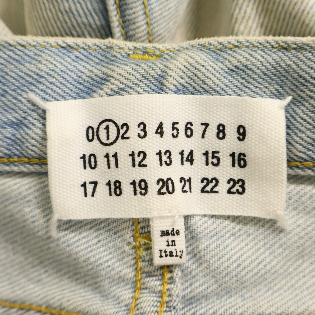 Maison Margiela(メゾンマルジェラ) 15SS SPLICING DENIM PANT スプライシング ドッキング デニム ストレートパンツ インディゴ S51LA0075 S30513 レディース