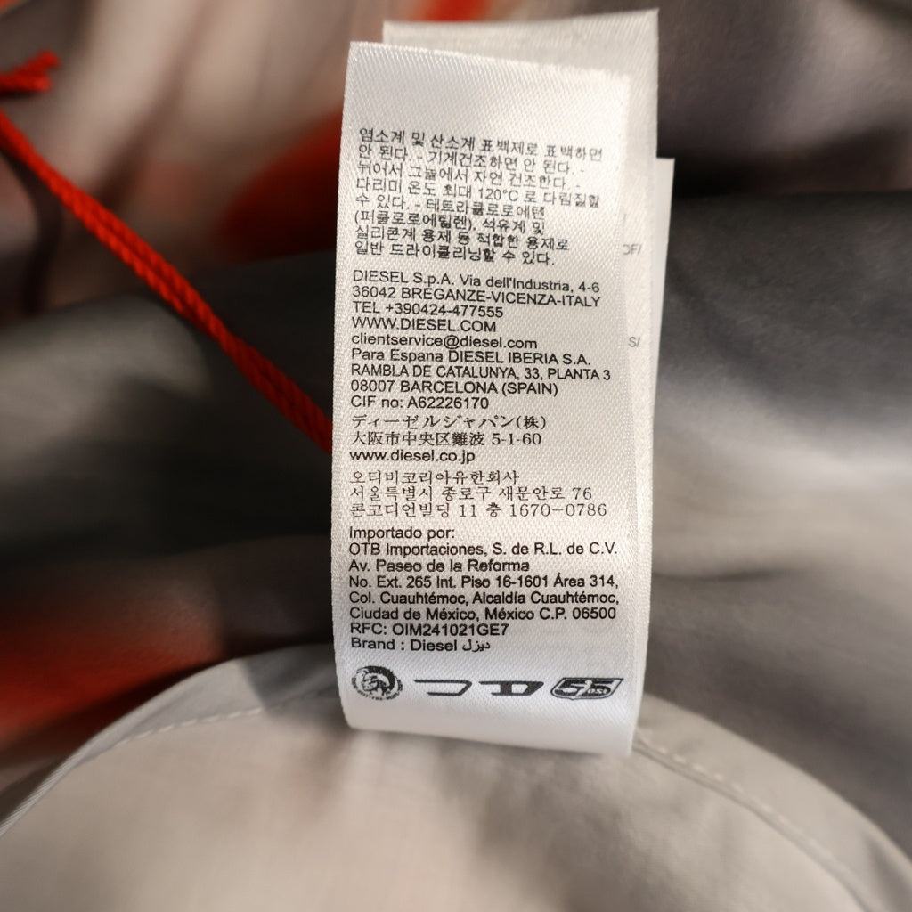 DIESEL(ディーゼル) O-RCHID-S1 SKIRT オーキッド グラフィティプリント サテンミディスカート レディース グレー/レッド A21251