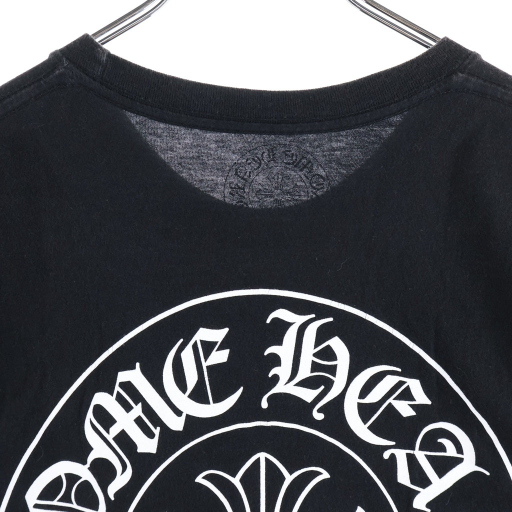 CHROME HEARTS(クロムハーツ) HORSESHOE S/S TEE ホースシュープリント ポケット半袖Tシャツ カットソー ブラック