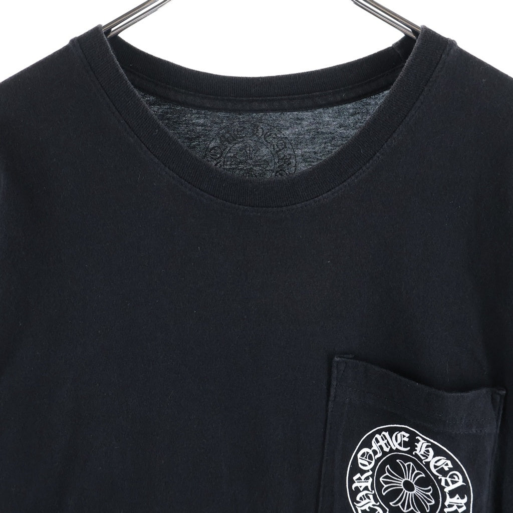 CHROME HEARTS(クロムハーツ) HORSESHOE S/S TEE ホースシュープリント ポケット半袖Tシャツ カットソー ブラック