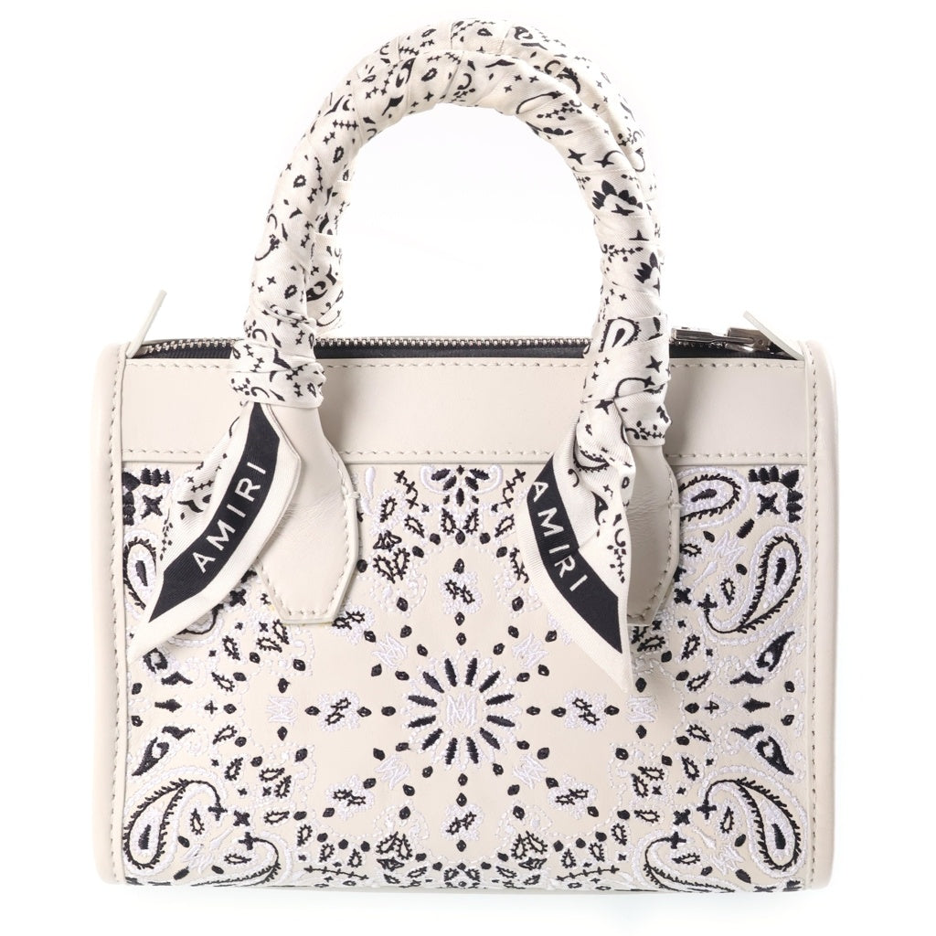 AMIRI(アミリ) BANDANA MICRO TRIANGLE BAG バンダナ マイクロ トライアングル 2WAY ハンドバッグ ショルダーバッグ アイボリー AWBGTH1012 レディース
