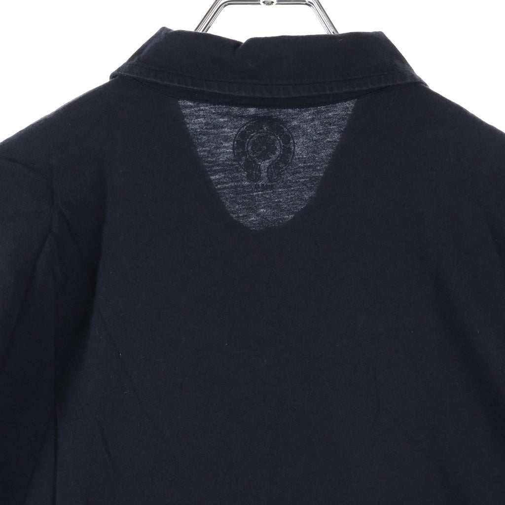 CHROME HEARTS(クロムハーツ) OLD CH POLO SHIRT クロスボールボタン コットン 半袖ポロシャツ ブラック