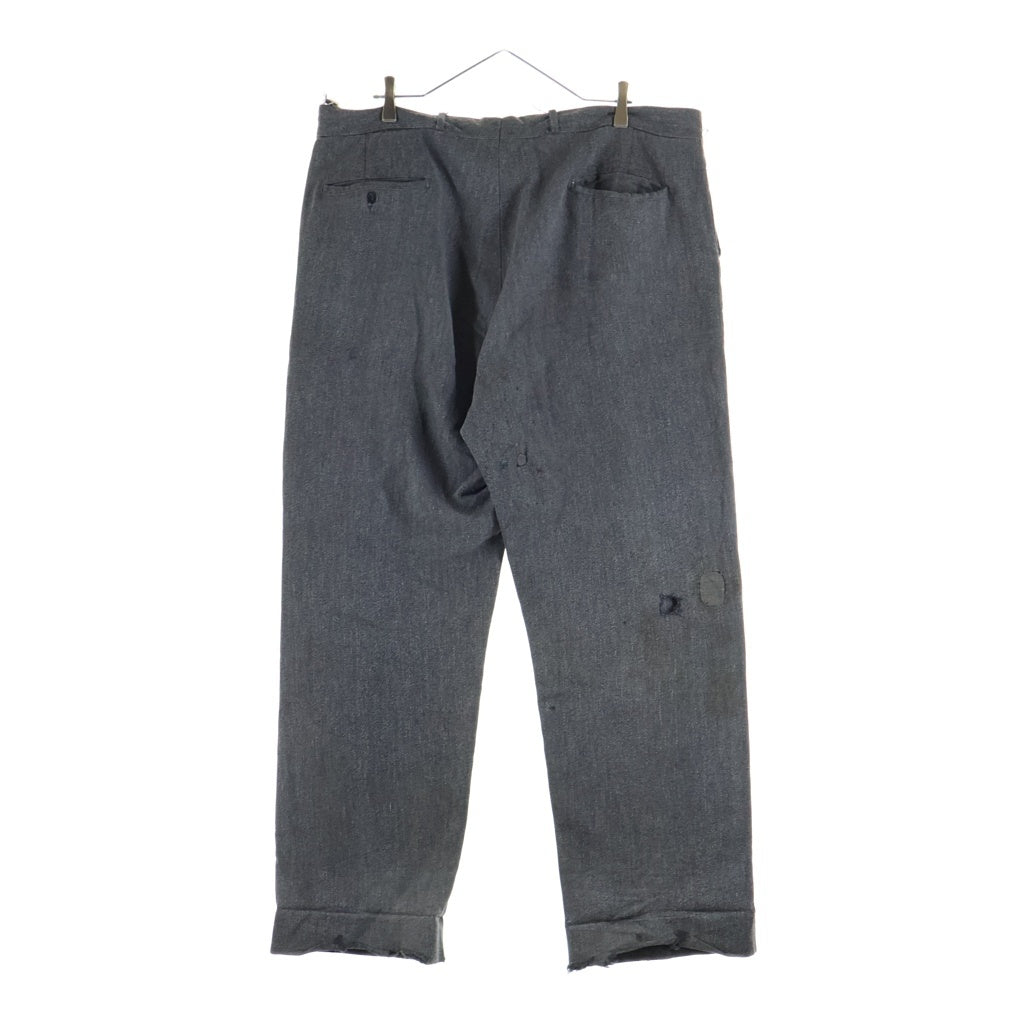 VINTAGE(ヴィンテージ) 40-50S VINTAGE PEPPERELL ペッパーエル ソルトアンドペッパー ヴィンテージ ボタンフライ スラックスパンツ コバート ブラック