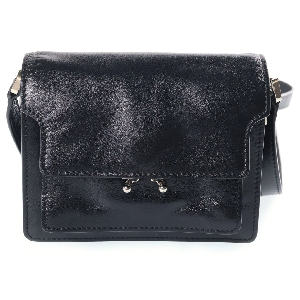 MARNI(マルニ) TRANK SOFT トランク ソフト カーフスキン レザーショルダーバッグ ブラック SBMQ0046U1 レディース