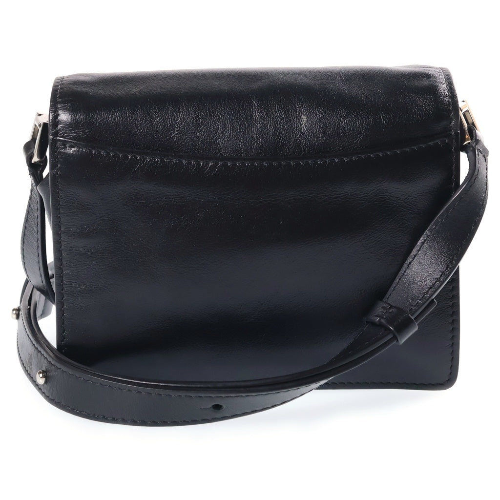 MARNI(マルニ) TRANK SOFT トランク ソフト カーフスキン レザーショルダーバッグ ブラック SBMQ0046U1 レディース