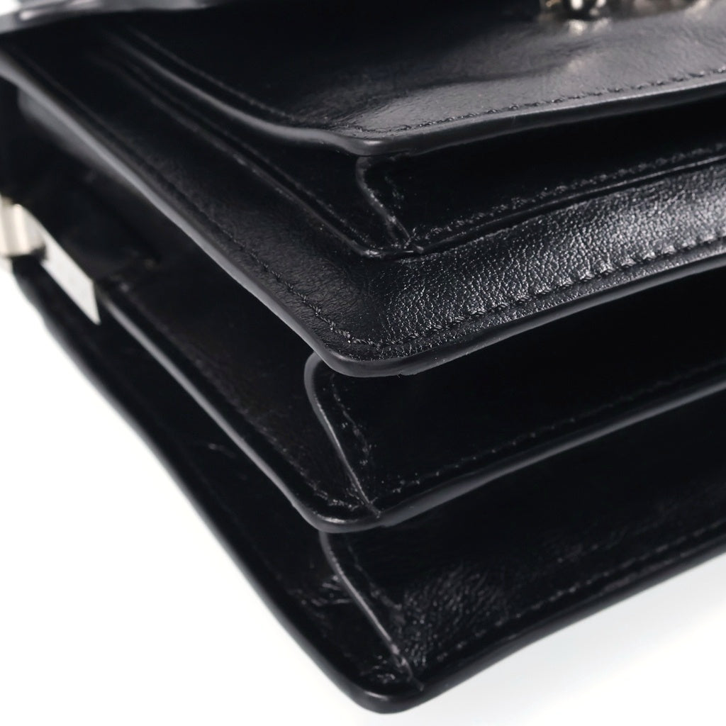 MARNI(マルニ) TRANK SOFT トランク ソフト カーフスキン レザーショルダーバッグ ブラック SBMQ0046U1 レディース