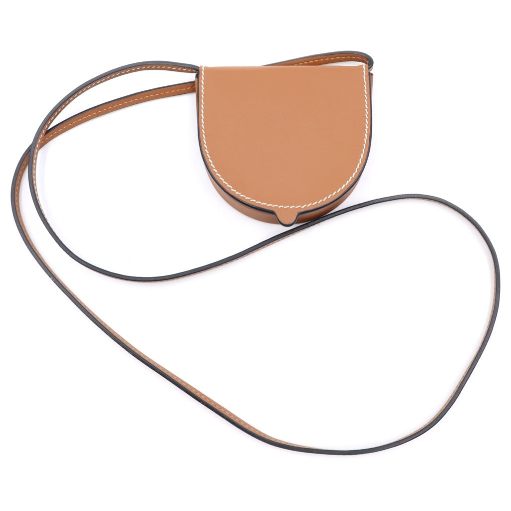 LOEWE(ロエベ) アナグラム レザー ヒールポーチ コインケース ミニ ブラウン レディース