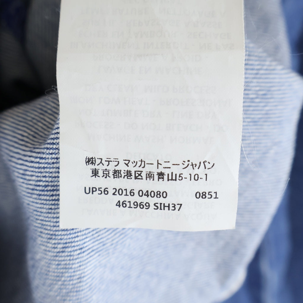 STELLA McCARTNEY(ステラマッカートニー) イタリア製 フロントエンブロイダリー ジップアップ デニムジャケット ブルゾン レディース インディゴ