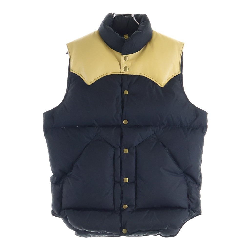 ROCKY MOUNTAIN(ロッキーマウンテン) DOWN VEST レザー切替 ダウンベスト ブラック/ベージュ 450-462-01155