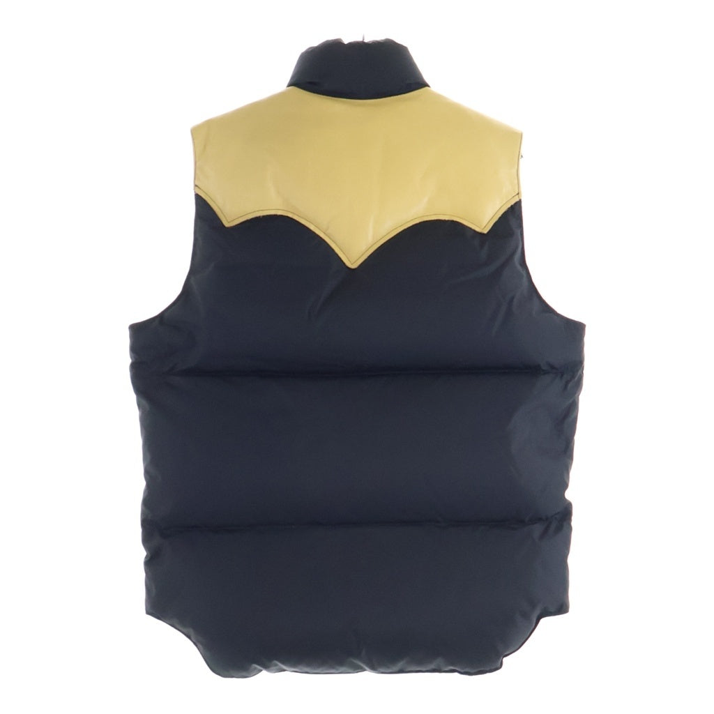 ROCKY MOUNTAIN(ロッキーマウンテン) DOWN VEST レザー切替 ダウンベスト ブラック/ベージュ 450-462-01155