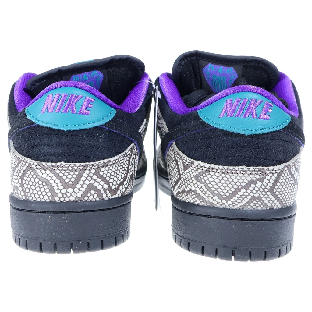 NIKE SB(ナイキエスビー) ×DASHAWN JORDAN DUNK LOW COPPERHEAD ダショーンジョーダン ダンク コッパーヘッド スネークスキン ローカットスニーカー ブラック US9.5/27.5cm IB6208-200