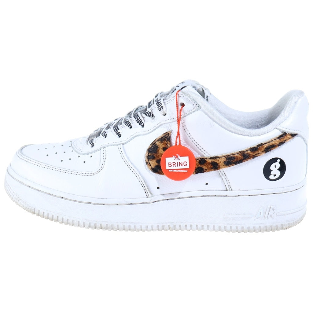 NIKE(ナイキ) 25SS ×GOODENOUGH ×SUPREME AIR FORCE 1 LOW LEOPARD グッドイナフ シュプリーム エアフォース1 レオパード ローカットスニーカー ホワイト US9/27cm IM3483-100
