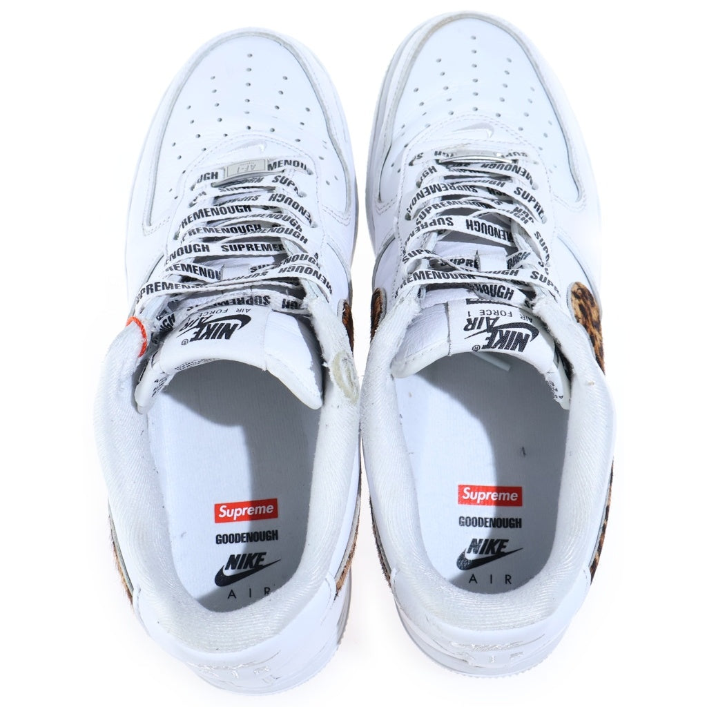 NIKE(ナイキ) 25SS ×GOODENOUGH ×SUPREME AIR FORCE 1 LOW LEOPARD グッドイナフ シュプリーム エアフォース1 レオパード ローカットスニーカー ホワイト US9/27cm IM3483-100