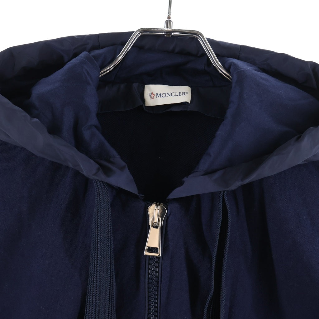 MONCLER(モンクレール) 18SS コットン ナイロンフーディ ジップアップパーカー ネイビー D10938451800