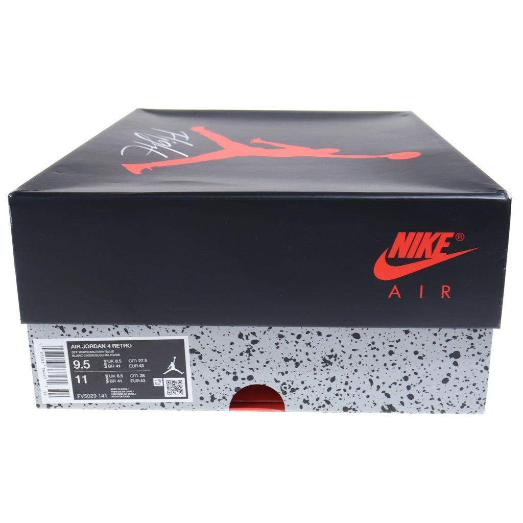 NIKE(ナイキ) AIR JORDAN 4 RETRO INDUSTRIAL BLUE エアジョーダン4 レトロ インダストリアルブルー ハイカットスニーカー ホワイト/ブルー US9.5/27.5cm FV5029-141