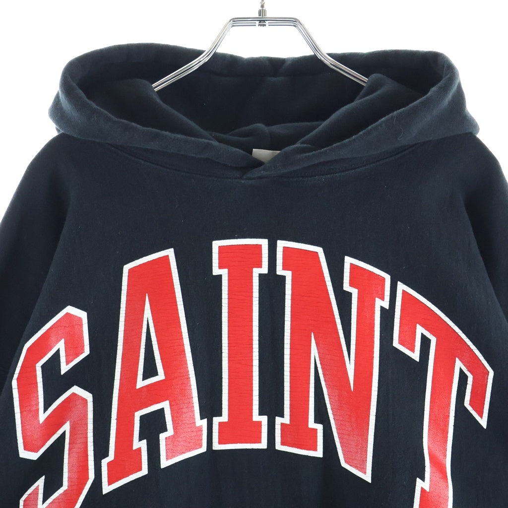 SAINT MICHAEL(セントマイケル) 23AW HOODIE ARCH SAINT アーチセント プルオーバー フーデッド スウェットパーカー ブラック SM-A23-0000-030