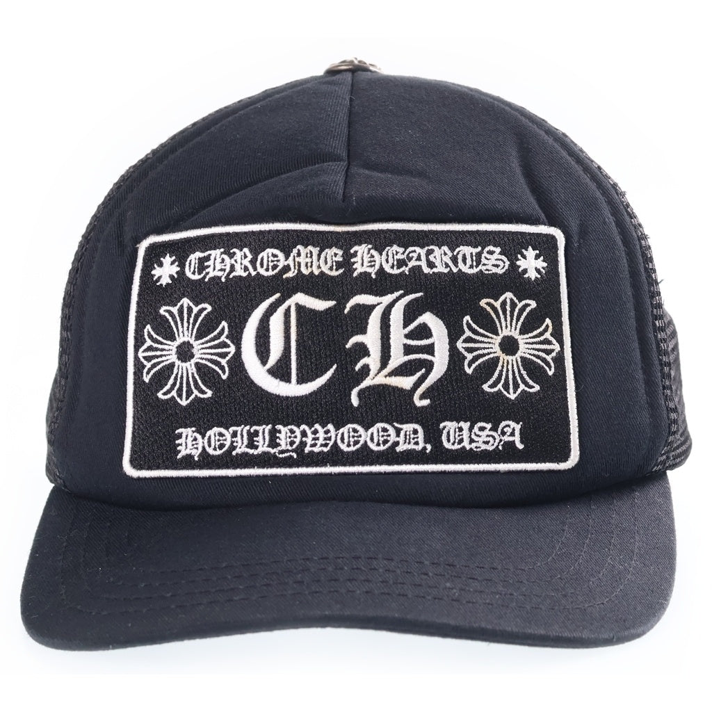 CHROME HEARTS(クロムハーツ) TRUCKER CAP トラッカー メッシュキャップ CHパッチ クロスボール 帽子 ブラック